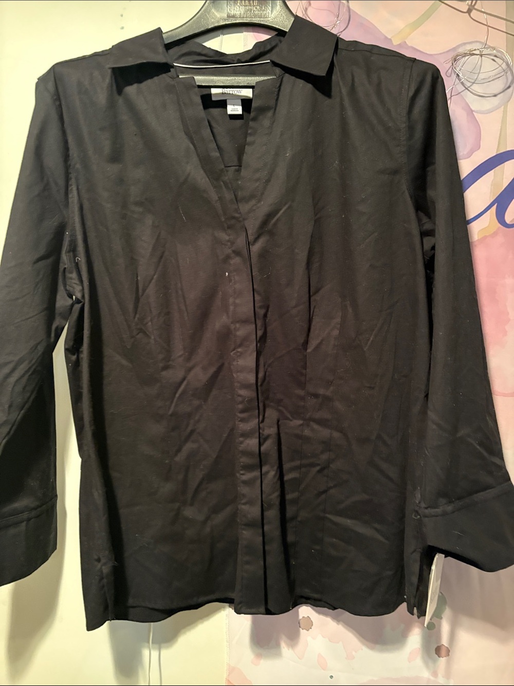 Croft & barrow women’s black button down size large